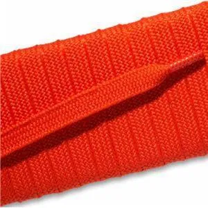 Fashion Athletic Flat Laces Custom Length with Tip - Orange (1 Pair Pack) Shoelaces